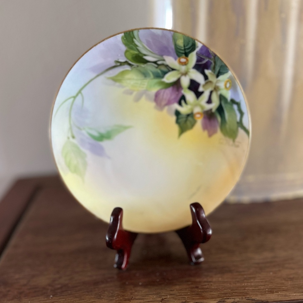 Nippon Morimura (M)  antique unique design signed W Rose plate